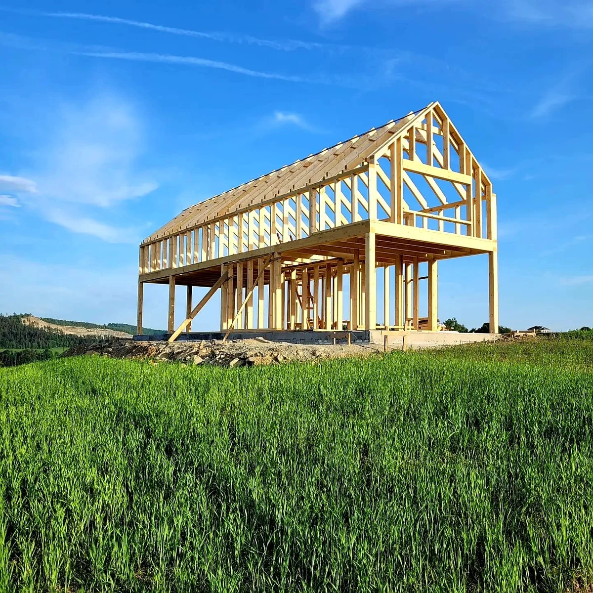 Dom szkieletowy - etap budowy