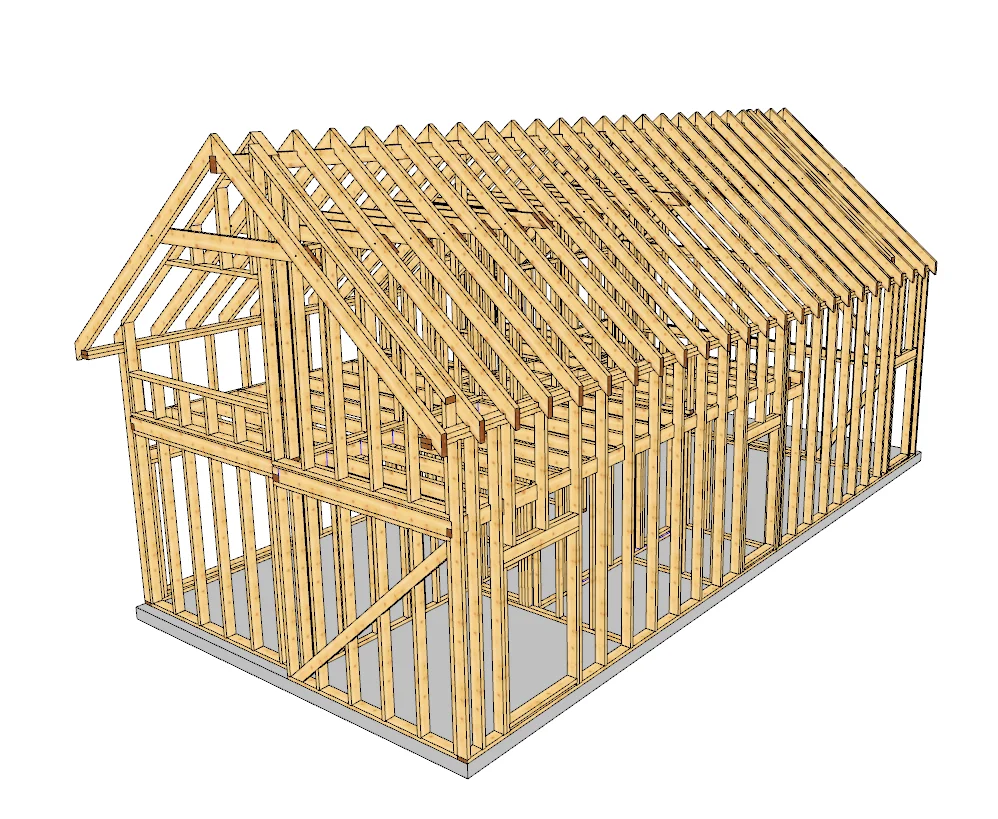 Projekt 3D domu szkieletowego