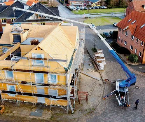 Dźwig ciesielski do montażu więźby